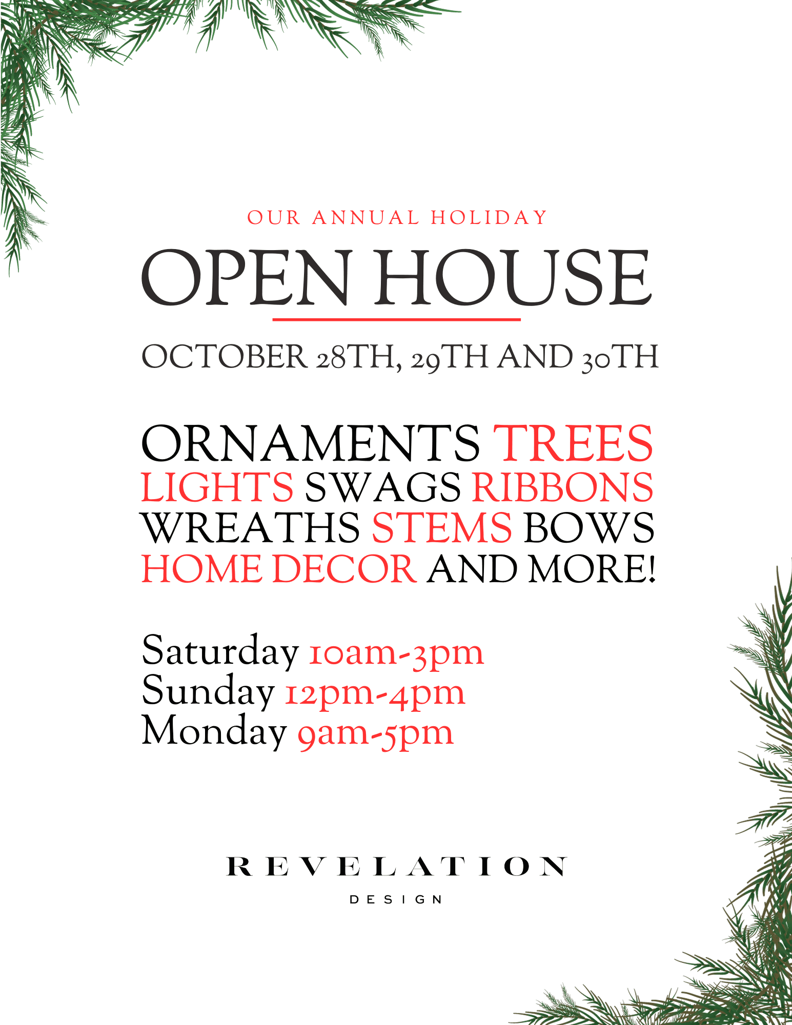 Open House is this weekend!